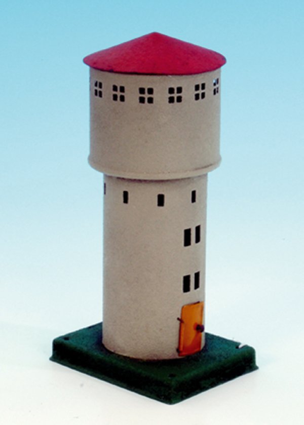 KIBRI Wasserturm Spur H0: HÃ¶he: 20 cm, Rauputzlackierung, guter Orig.-Zustand, leichte Gebrauchsspuren.