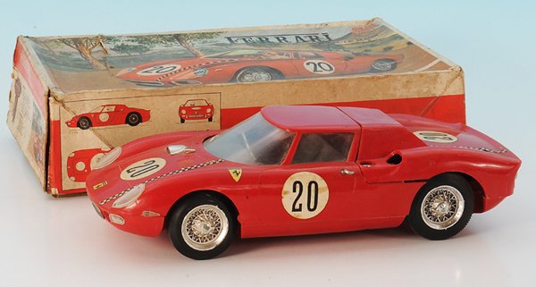 BOBBY Ferrari Berlinetta: rot, Gebrauchsspuren, in zerfleddertem OKT.