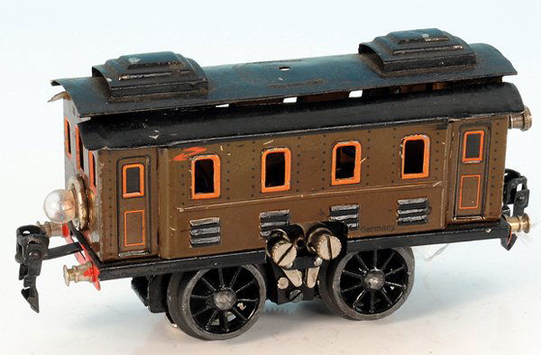 MARKLIN E-Lok RS 12900: B, 16 cm, braun, Dach schwarz, 2 Treppen und der Pantograph fehlen, mittlere Gebrauchsspuren, Besichtigung erforderlich.