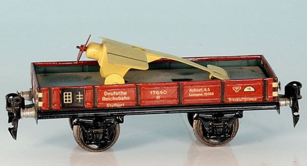 MARKLIN Flugzeugtransportwagen 1764/0 F: Einsatz und Flugzeug Replika, Besichtigung erforderlich.