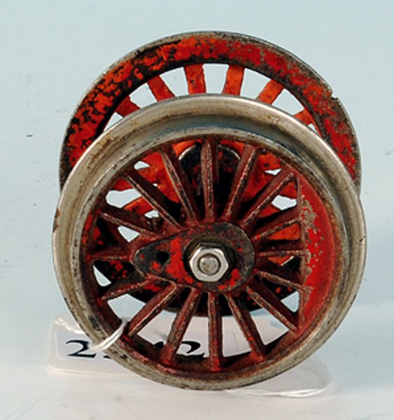 MARKLIN Spur 1 Radsatz: Raeder 52 mm, rot, Gebrauchsspuren, Besichtigung erforderlich.