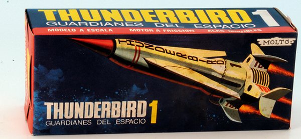 MOLTO Rakete THUNDERBIRD: Friktionsantrieb, guter Zustand, im OKT.