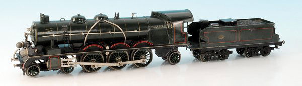 MÃ„RKLIN Dampflok H 64/13021 PLM, grÃ¼n: 2'C1', mit 4 achs. Tender, grÃ¼n n e u l a c k i e r t, obwohl die Maschine Starkstromlampen hat, lÃ¤uft sie einwandfrei und krÃ¤ftig bei 22 Volt, optisch und technisch guter Zustand.