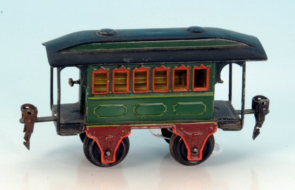 MÃ„RKLIN Personenwagen 1807/0, grÃ¼n: 13 cm, grÃ¼n, Oberlichtdach schwarz n e u l a c k i e r t.