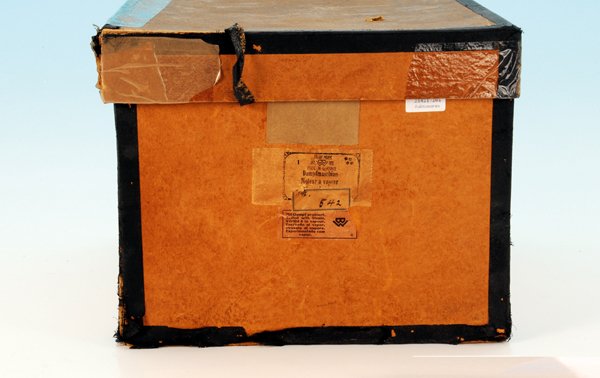 BING Dampfmaschinen Leerkarton Nr. 542: Nachklebungen, Gebrauchsspuren, Besichtigung erforderlich.