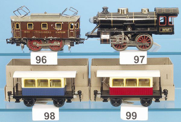 1 HEHR Zahnradwagen 1834/0, blau: neuwertig, im OKT.
