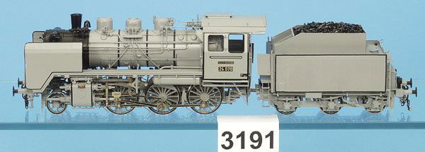 1 DINGLER DaLo BR 24 070 DRG, Sp. 0: Achsfolge 1'C, mit 3 achs. Tender, 39 cm, F o t o g r a f i e r a n s t r i c h, hellgrau/schwarz, feine Metallausführung, neuwertig, im OKT.