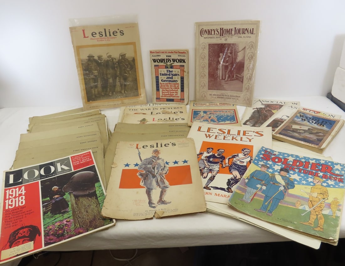 WWI Leslie's & Other Magazines & Ephemera: Please read terms & conditions and ask questions before bidding.