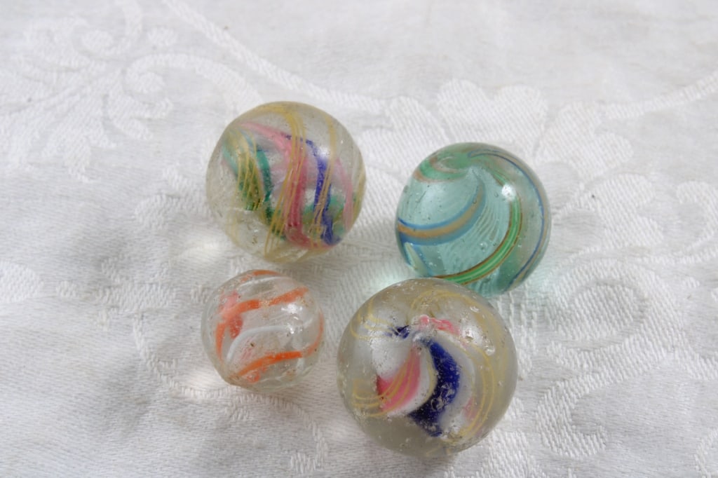 4 Antique Handmade Marbles (1 of 10)