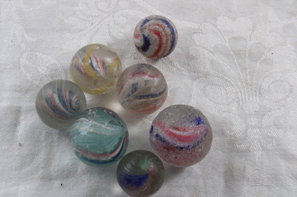 7 Antique Handmade Marbles (1 of 7)