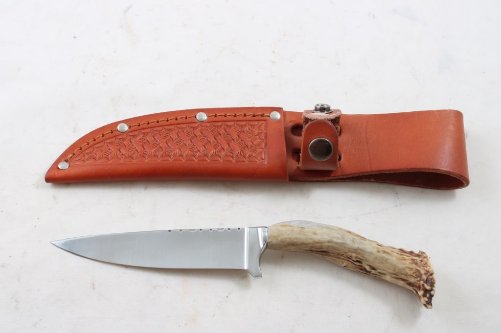 Custom Fixed Blade Knife w/Stag Handle (1 of 10)
