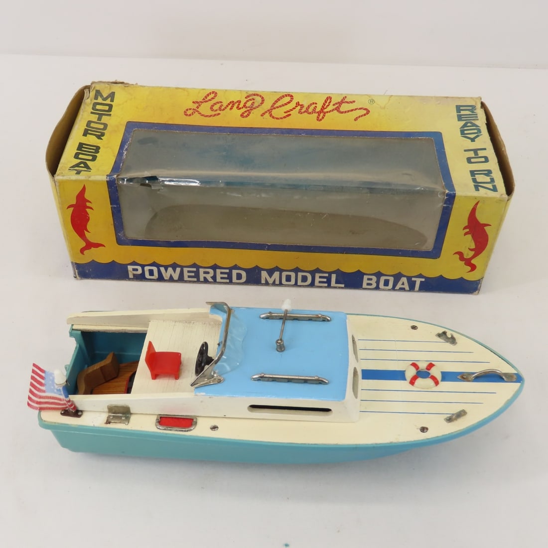 Lang Craft Motor Boat Model in Box- 11" (1 of 11)