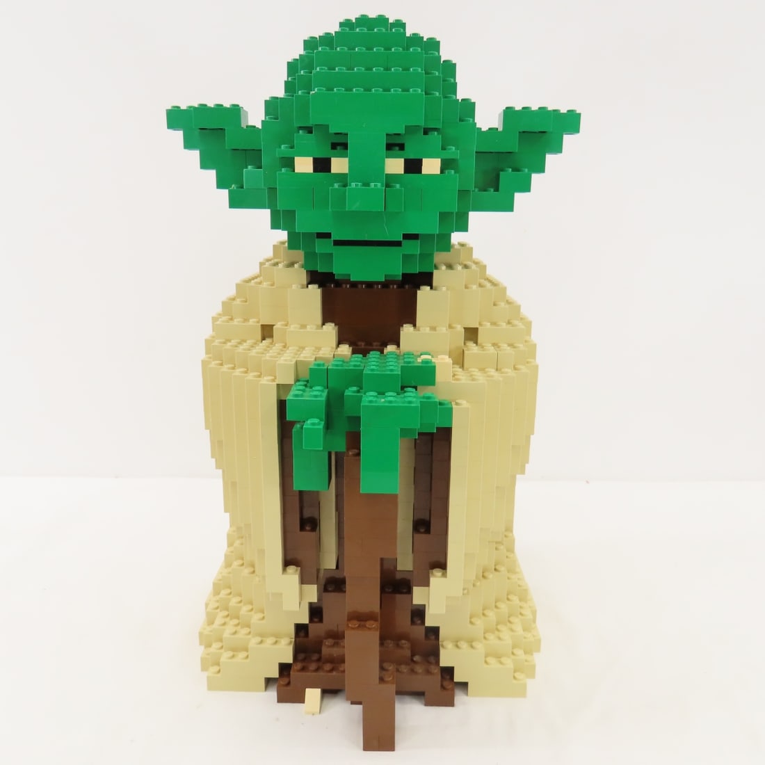 Lego Yoda assembled, 14" Tall: missing some feet pieces Please ask questions and read terms & conditions before bidding.