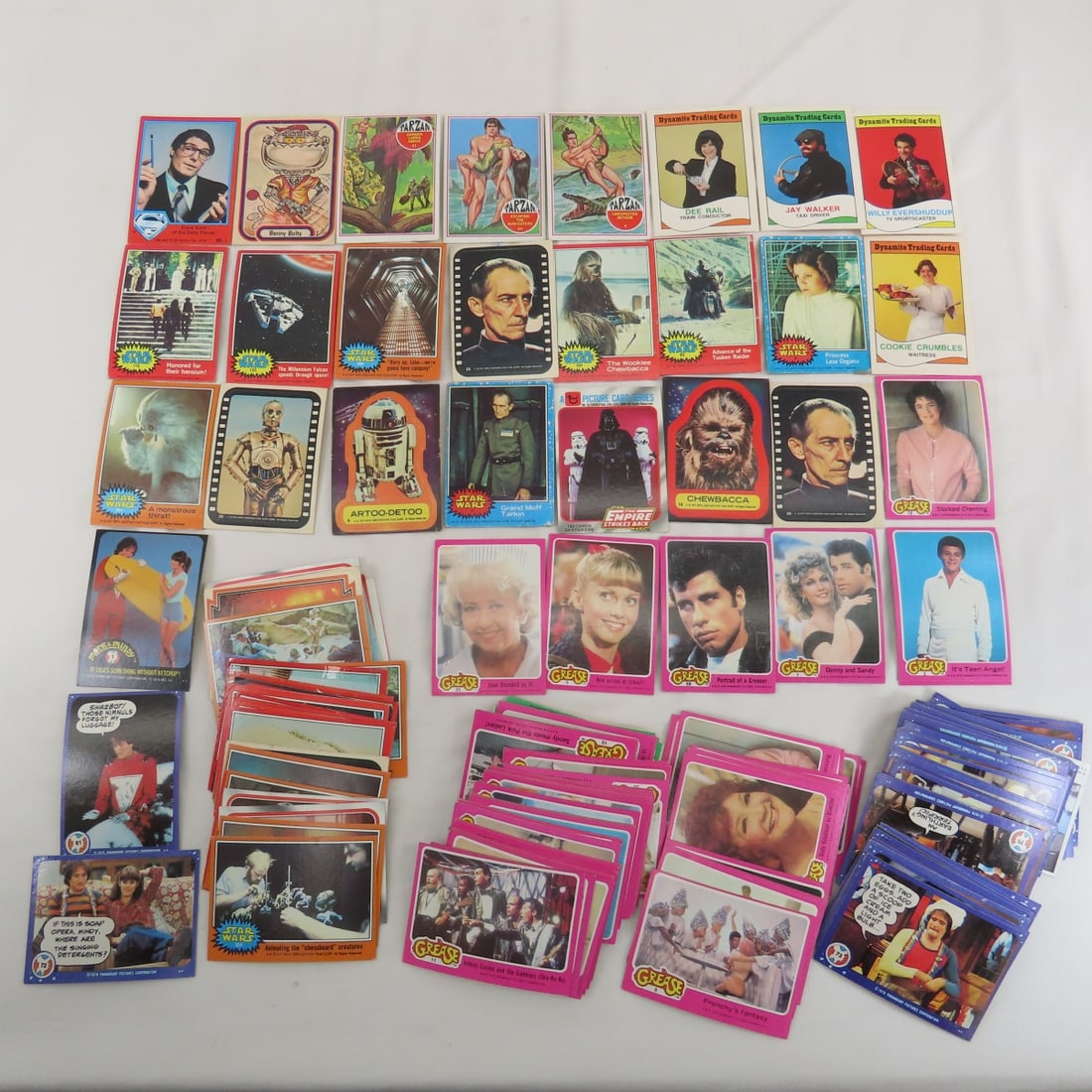 Vintage Star Wars, Grease, Mork & Mindy Cards: and some others Please ask questions and read terms & conditions before bidding.