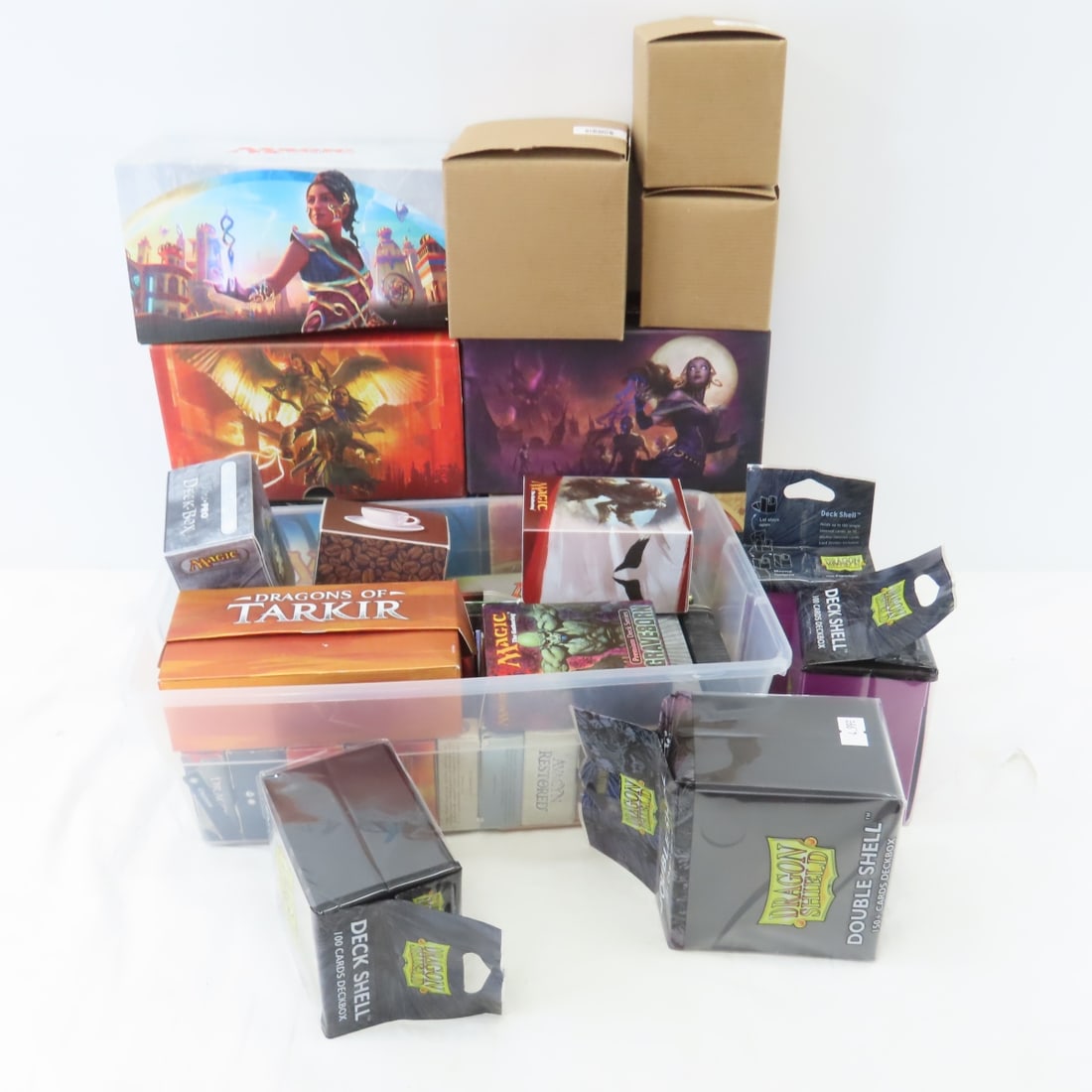 Magic the Gathering Card Boxes & Accessories: Please ask questions and read terms & conditions before bidding.