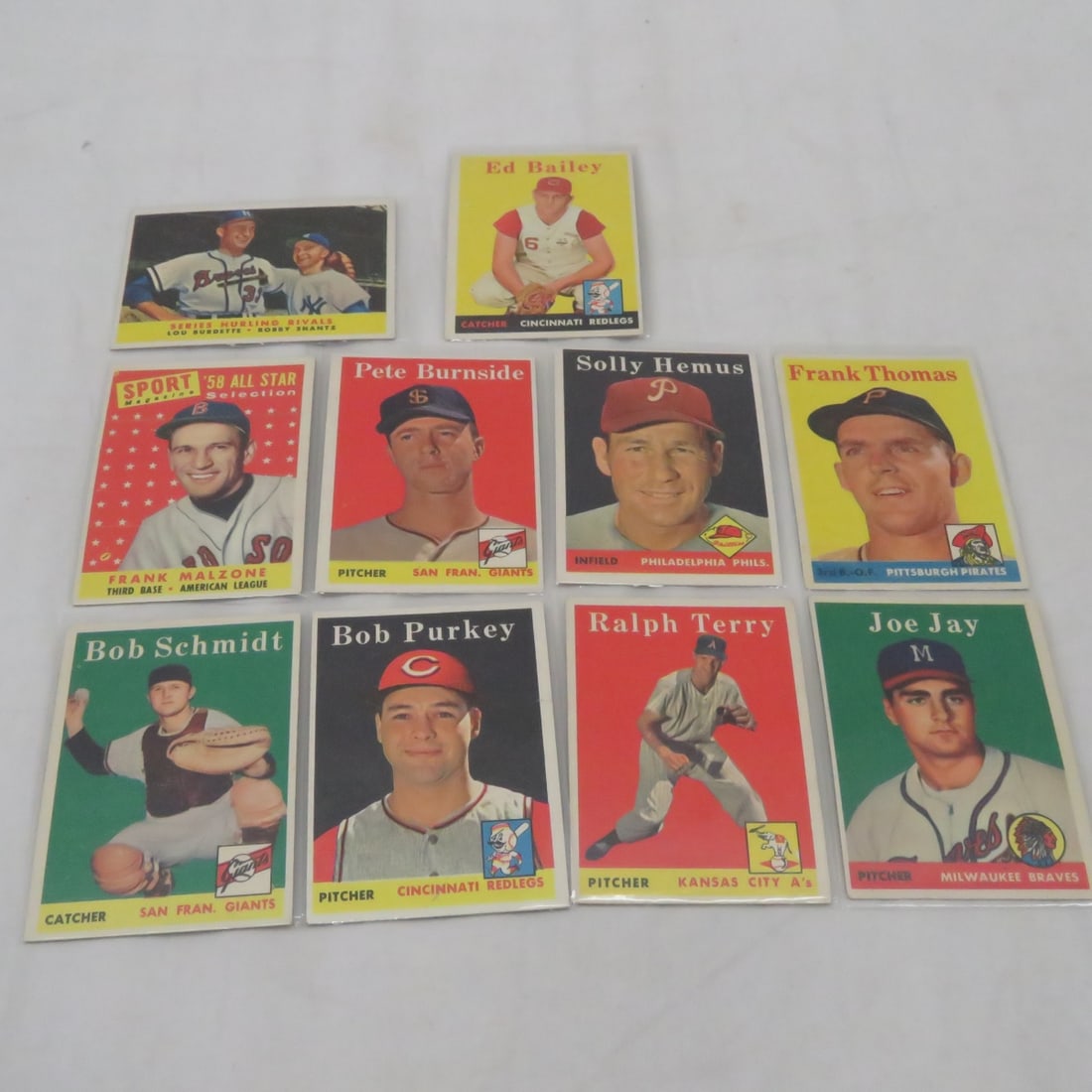 10 nice 1958 Topps Baseball Cards (1 of 7)