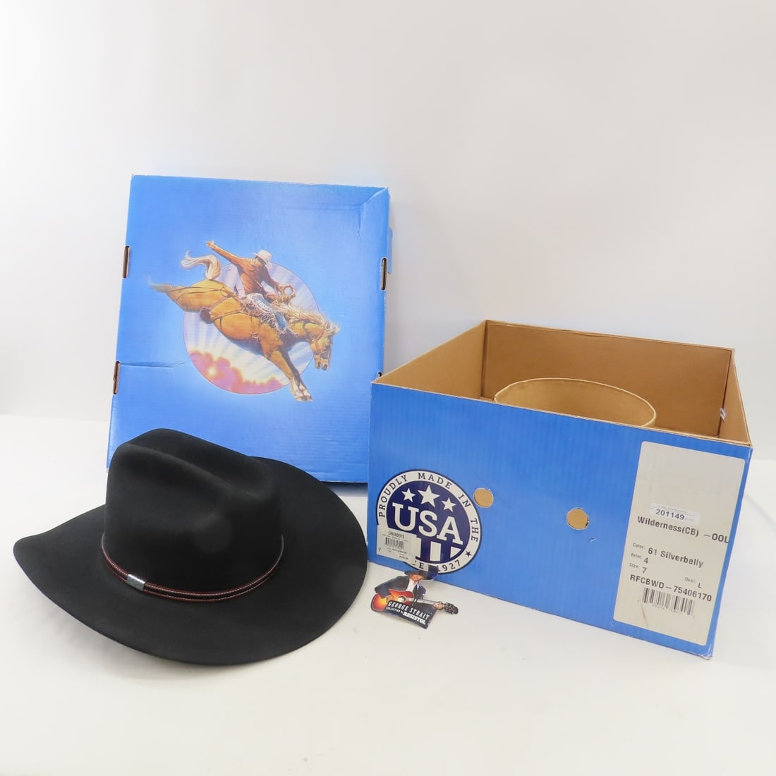 George Strait Resistol Wilderness Hat in Box: size 7 Please ask questions and read terms & conditions before bidding.