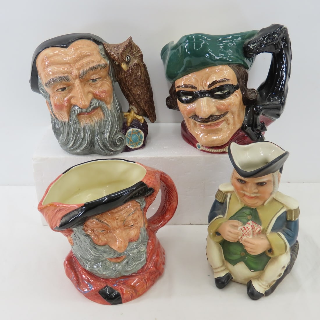4 Vintage Toby Mugs- Falstaff, Dick Turpin, Merlin (1 of 20)
