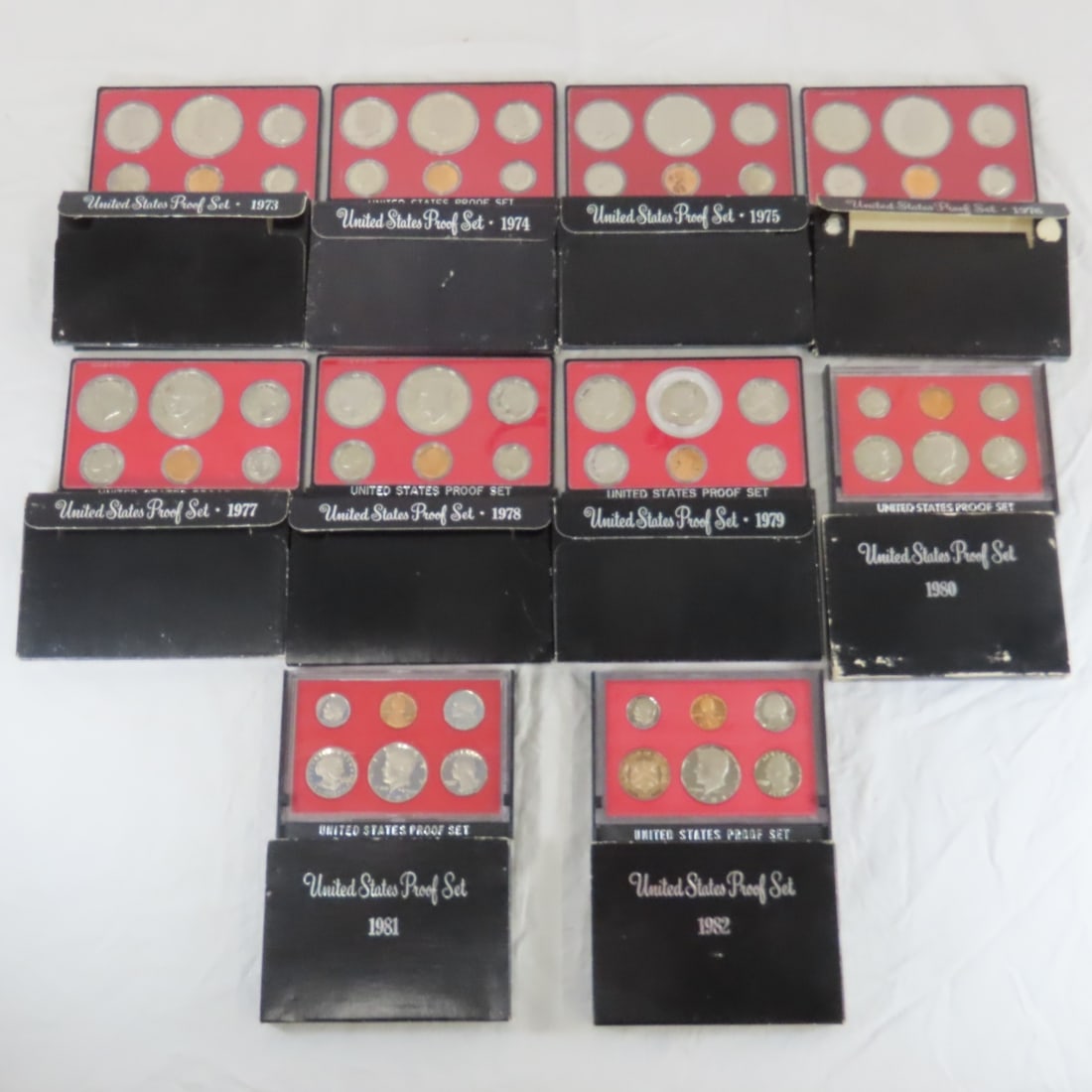 1973-1982 US Proof Sets - 1st 10 with $1 coin (1 of 20)