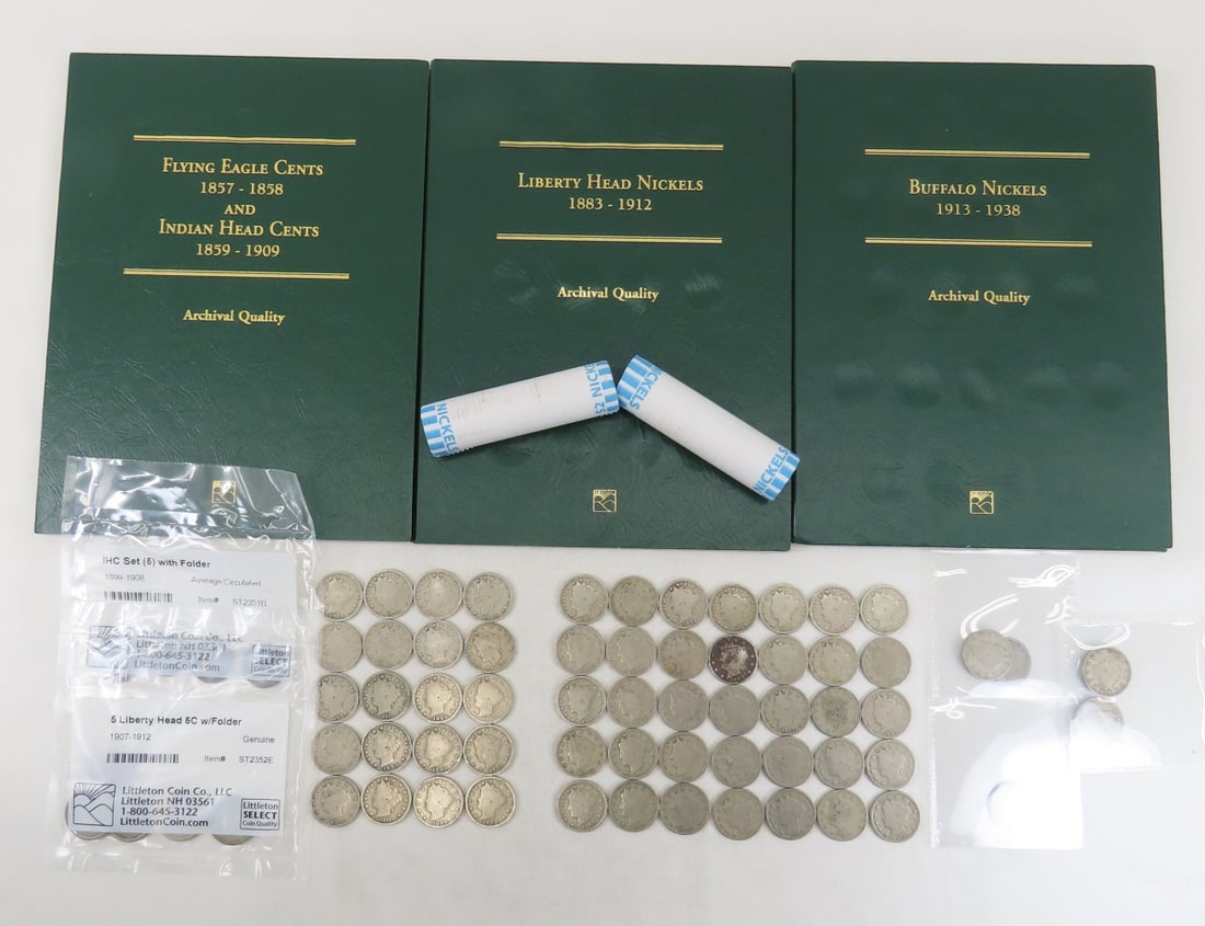 Liberty V & Buffalo Nickels Rolls & loose new book (1 of 20)