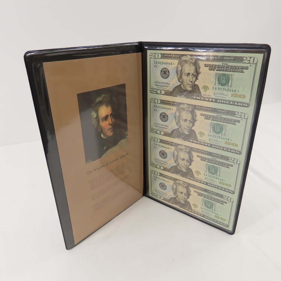 4 Uncut 2004 A $20 Star Notes in Folio (1 of 5)