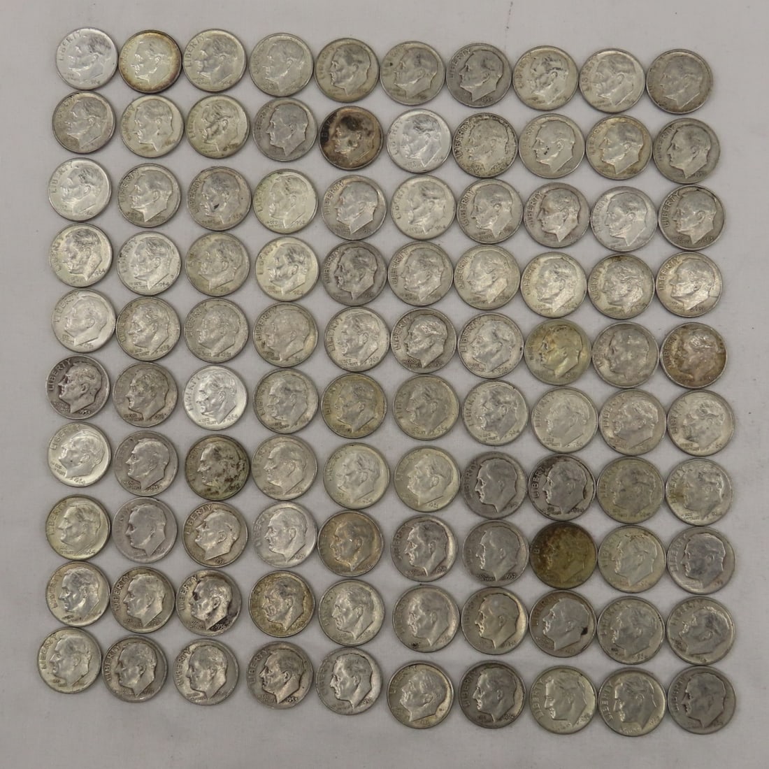 $10 Face value 90% Silver Roosevelt Dimes (1 of 20)