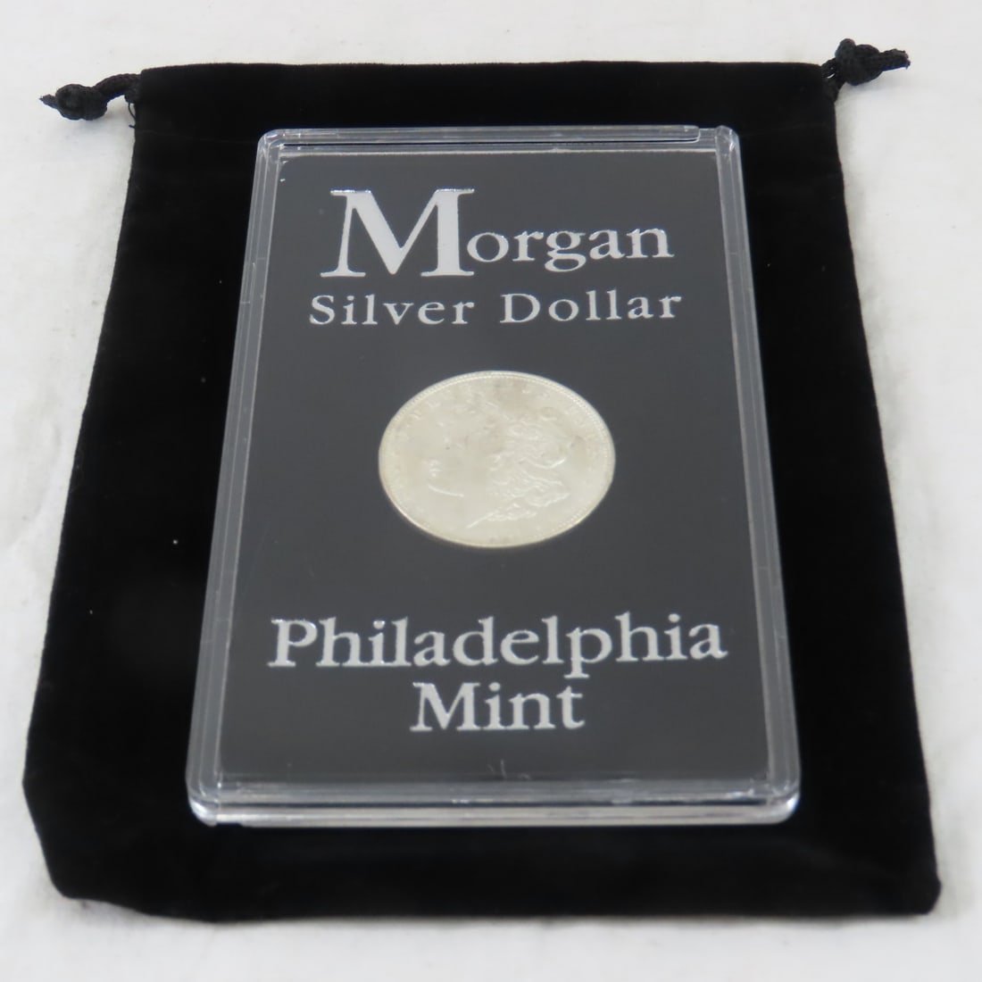 1921 Morgan Silver Dollar Unc in fancy holder (1 of 3)