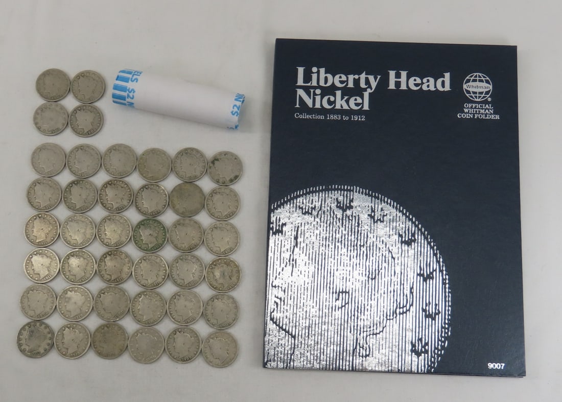 Liberty V Nickels Roll & loose and new book: Please ask questions and read terms & conditions before bidding