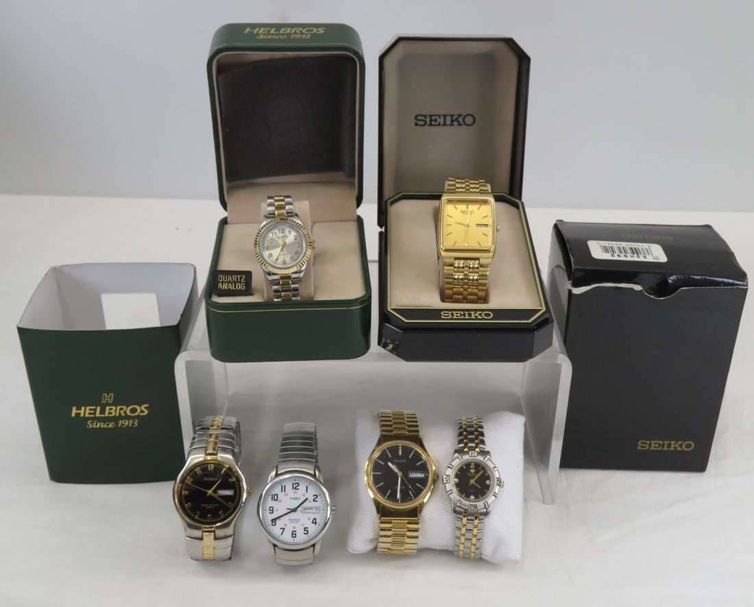 Helbros, Seiko, Timex and Other Watches: Helbros, Seiko, Timex and Other WatchesSOO line retirement watch Please ask questions and read terms & conditions before bidding.