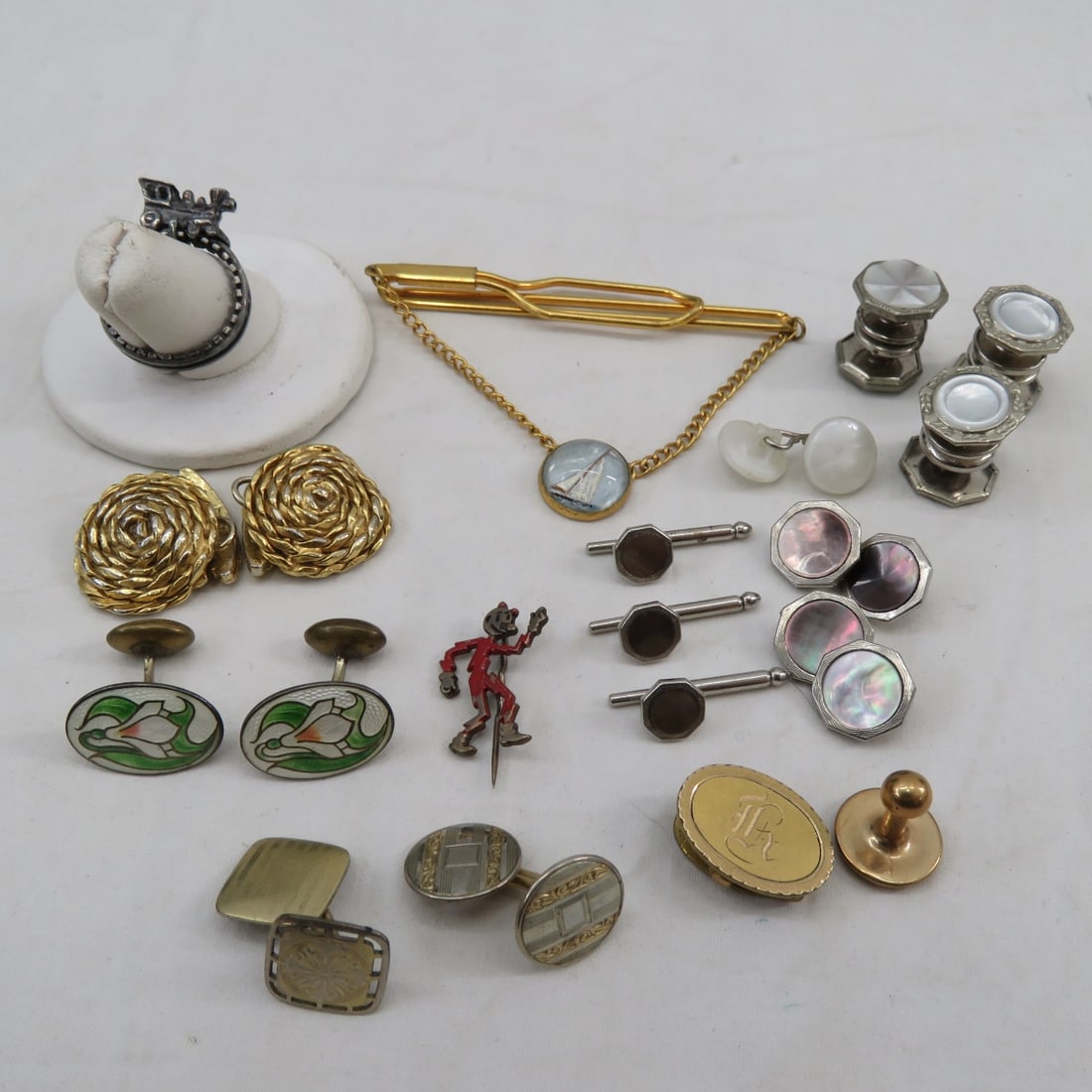 Brass Guilloche Cufflinks,  Accessories & More (1 of 12)