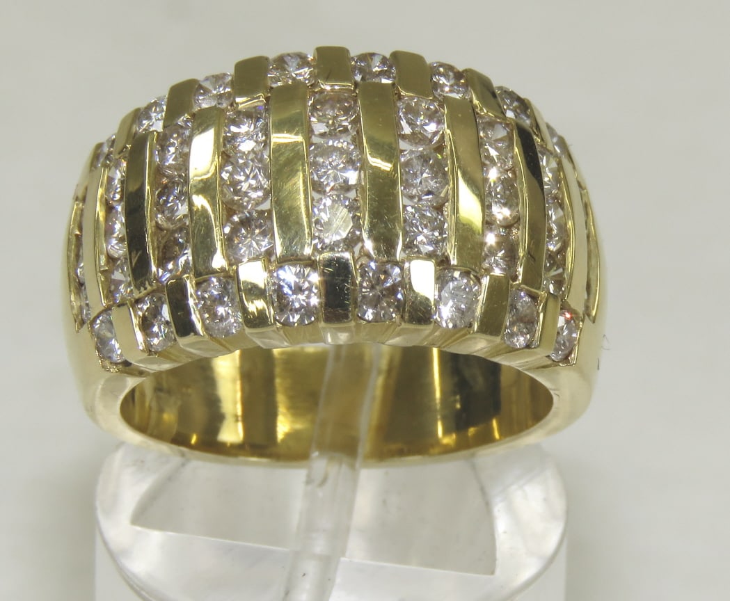 14kt Yellow Gold & Diamond Cocktail Ring (1 of 7)