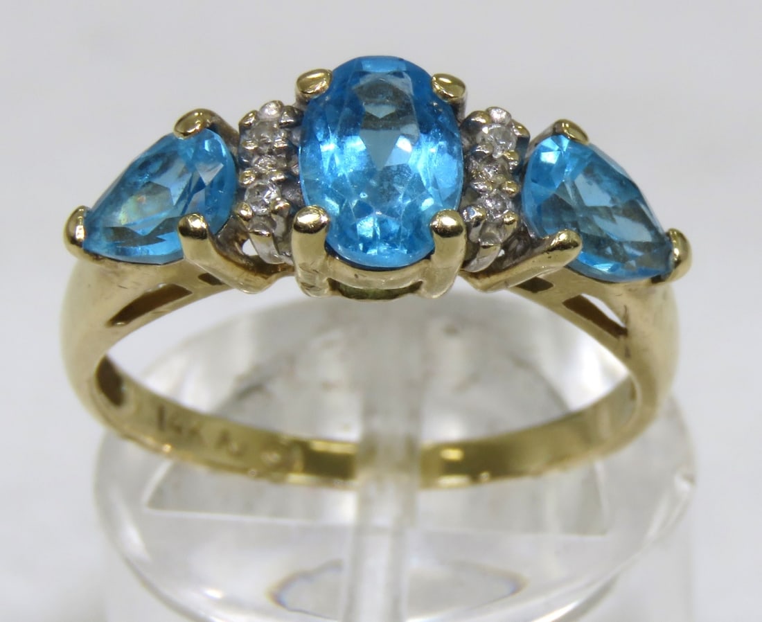 14kt Yellow Gold & Topaz Ring with Diamond Accents (1 of 11)