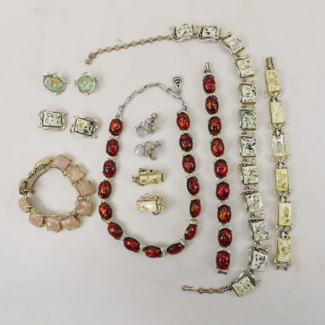 Coro Thermoset Lucite Jewelry- 2 Demi-Parures (1 of 7)