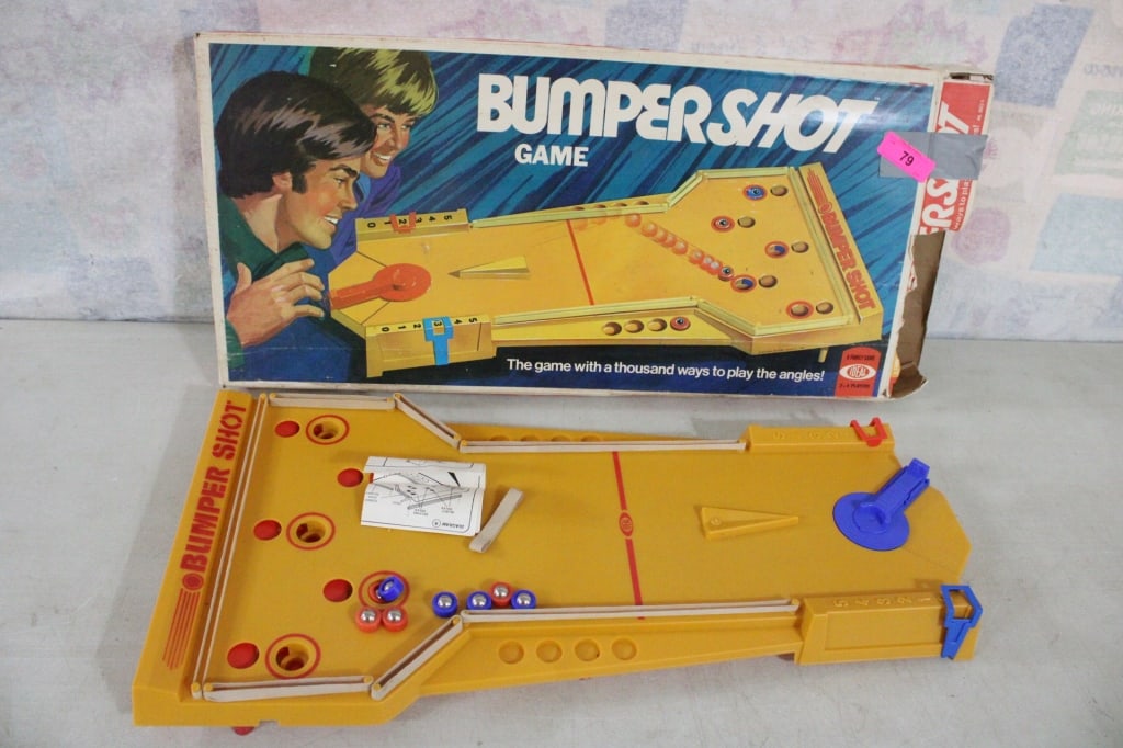 1973 Ideal Bumpershot Game in Original box: 1973 Ideal Bumpershot Game in Original box As pictured. Please read ask questions an read terms & conditions before bidding.