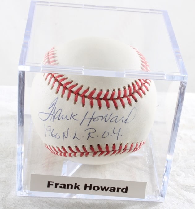 MLB Autographed Baseball Frank Howard in Case (1 of 7)