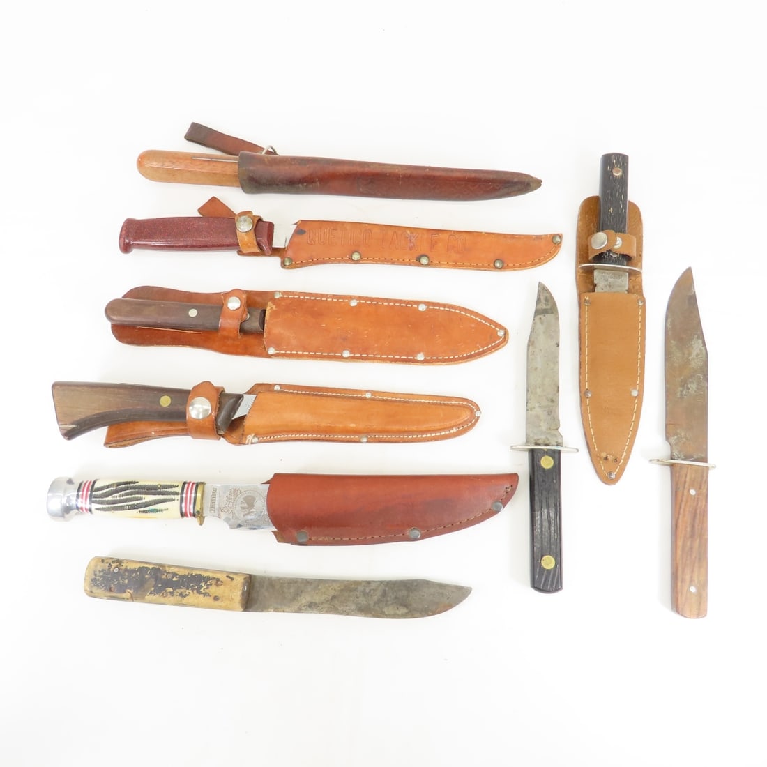 9 Assorted Knives - Some with Sheaths: 9 Assorted Knives - Some with Sheaths Please ask questions & read terms & conditions before bidding.