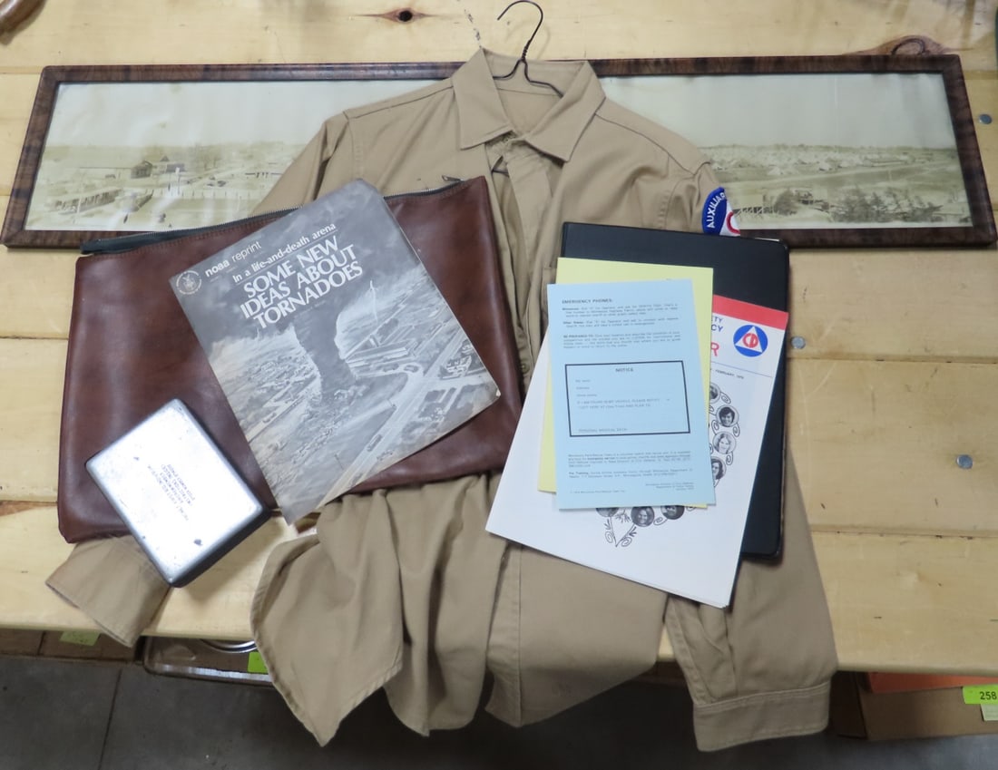Civil Defense patch/shirt, Books, Sealed 1st aid: Civil Defense patch/shirt, Books, Sealed WWII 1st aid kit from bomber, yard long Camp picture #102, photo is ripped and in rough shape Please ask questions & read terms & conditions before bidding.