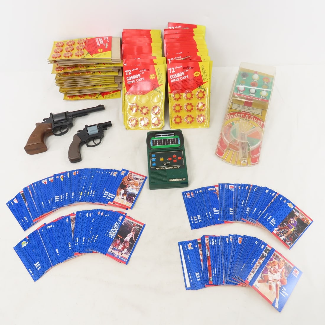 Toy Cap Guns, Basketball Cards & Games: Toy Cap Guns, Basketball Cards & Games vintage electric handheld football Please ask questions and read terms & condition before bidding.