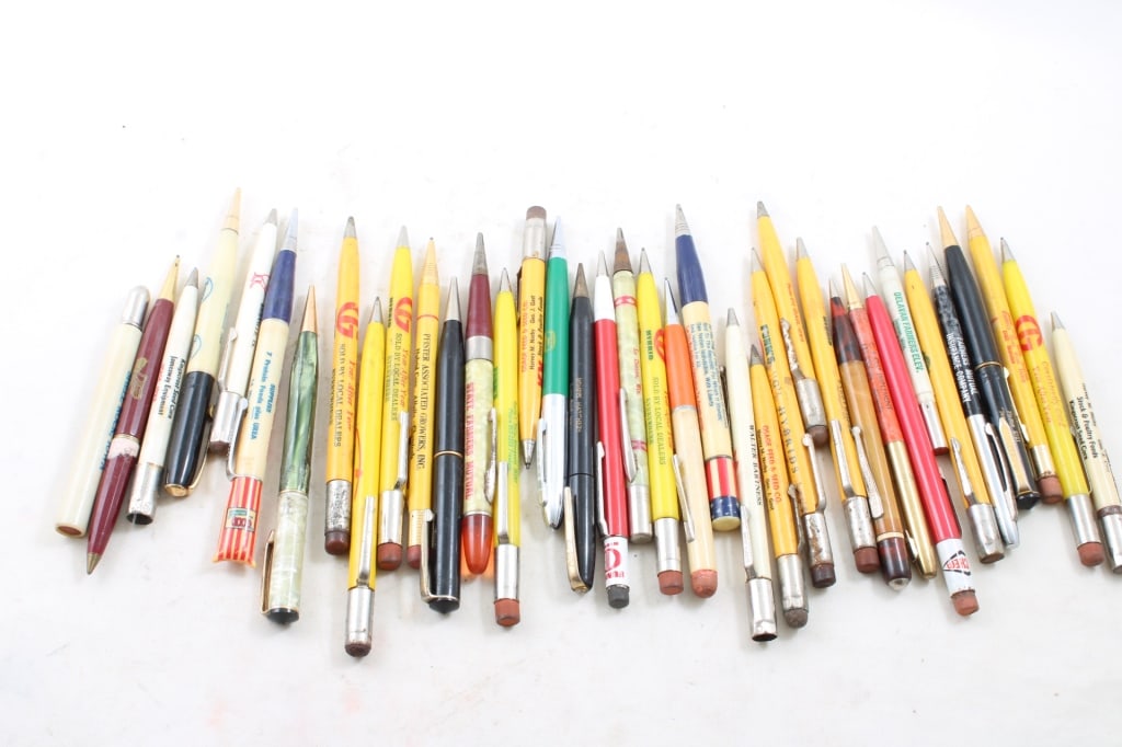 Box Full of Advertising Mechanical Pencils (1 of 20)