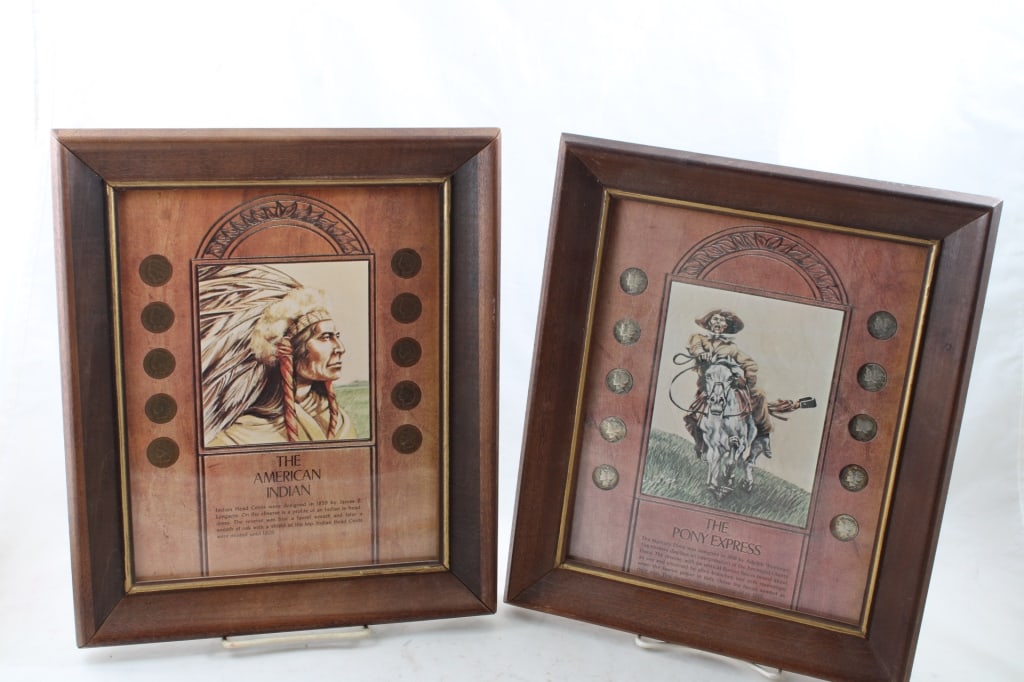 Framed 10 Indianhead Pennies, 10 Mercury Dimes (1 of 17)