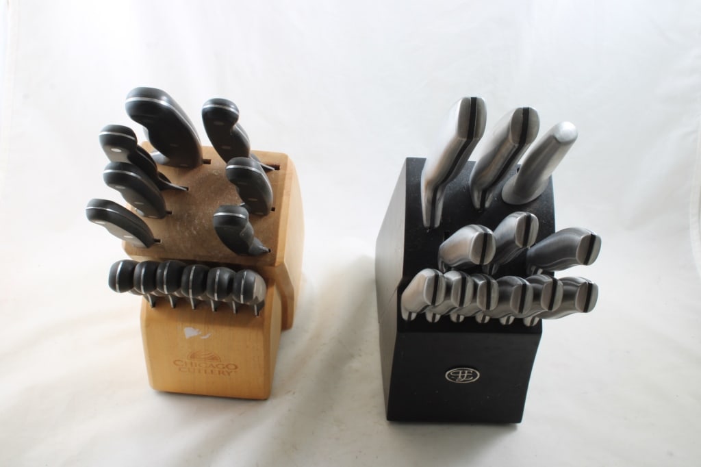 2 Kitchen Knife Sets Chicago Cutlery & Kobe (1 of 16)