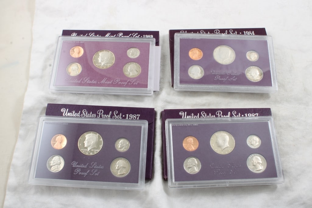 1984S, (2) 1987S US Proof Sets Plus 1989S US Mint (1 of 16)