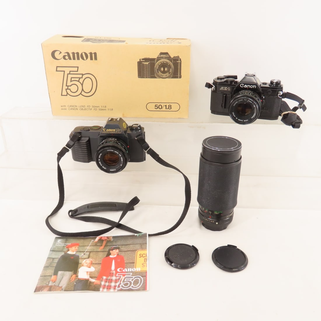 Canon AE-1 & T50 35mm Film Camera Lot (1 of 14)