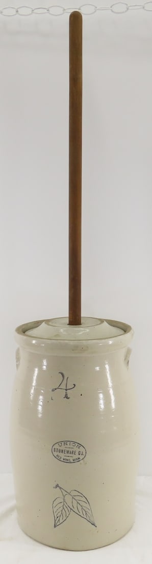 Union Stoneware Red Wing MN 4 gallon butter churn (1 of 13)