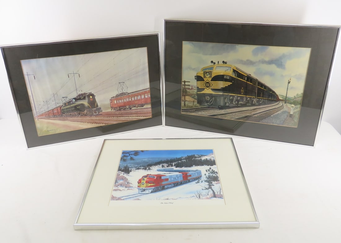 3 Framed Train prints (1 of 12)