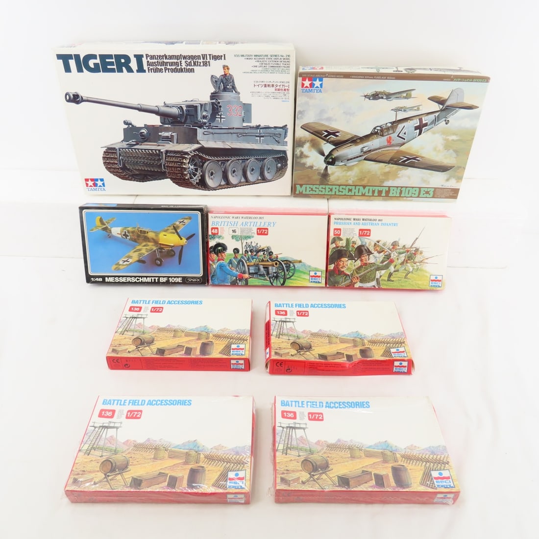 9 Assorted Military Model Kits in Boxes- 4 sealed (1 of 19)