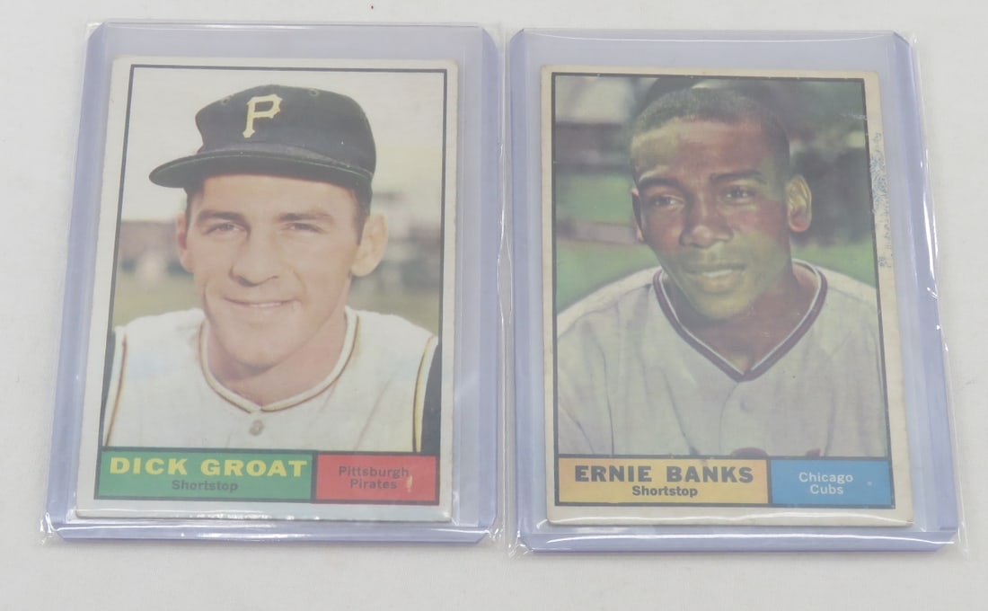 1961 Ernie Banks & Dick Groat Baseball Cards (1 of 5)