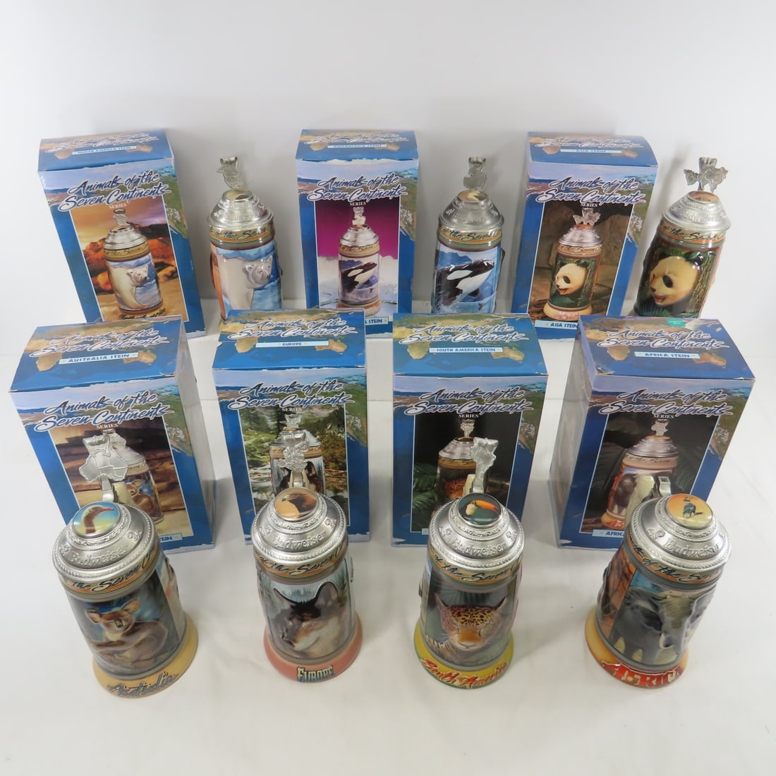 7 Budweiser Animals of the 7 Continents Steins (1 of 20)