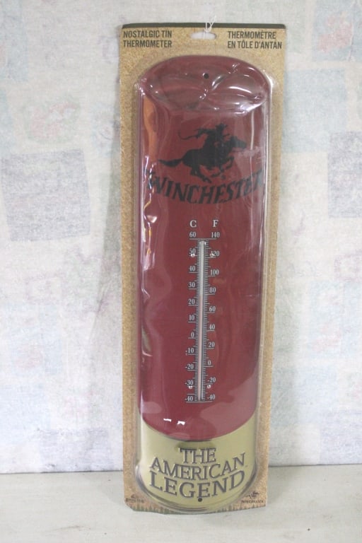 Winchester Metal 25" Advertising Thermometer New (1 of 10)