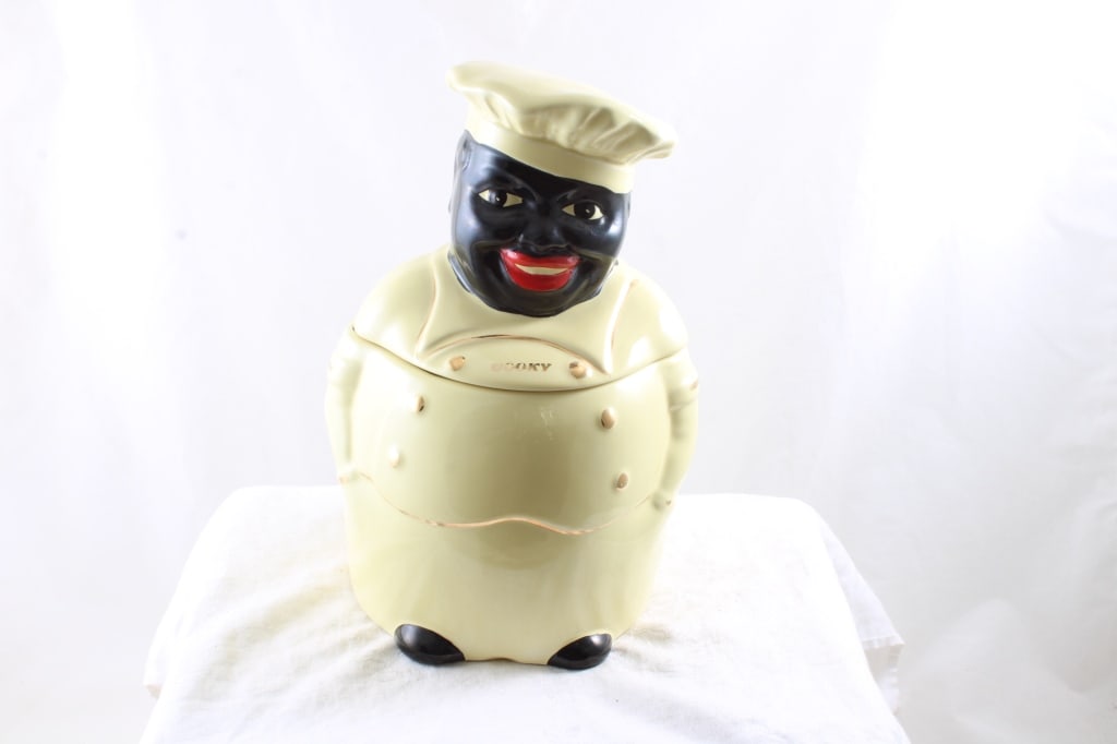 Black Americana Pearl China COOKY Cookie Jar (1 of 13)